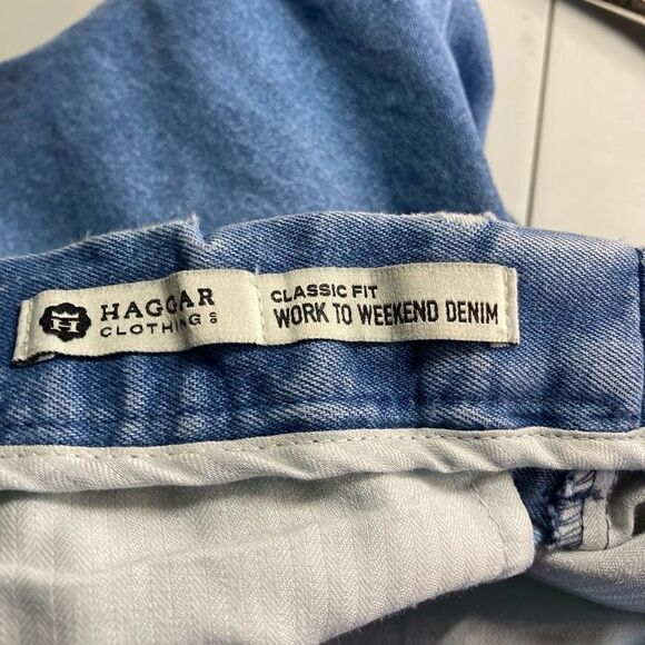 HAGGAR Classic fit, men’s denim jeans,53X29,blue - Picture 9 of 14